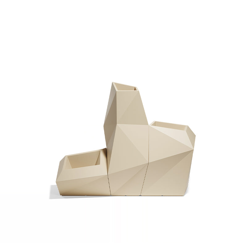 Ensemble Modulaire "Origami" – Trio de Jardinières Géométriques